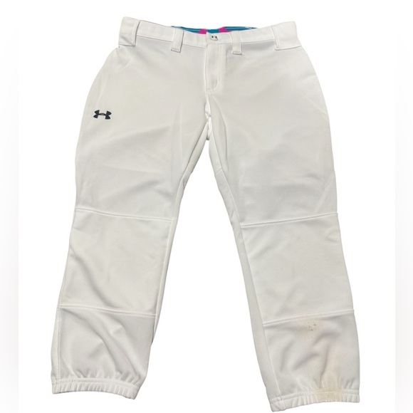 Under Armour Pants Softball Women's XS White Heat Gear Short Knickers - Picture 1 of 9